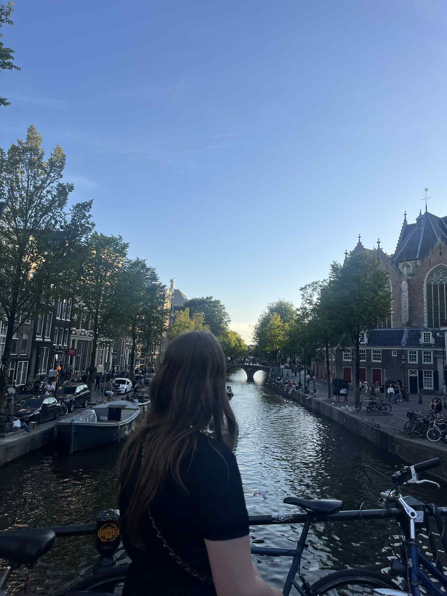Canal Amsterdam coucher de soleil